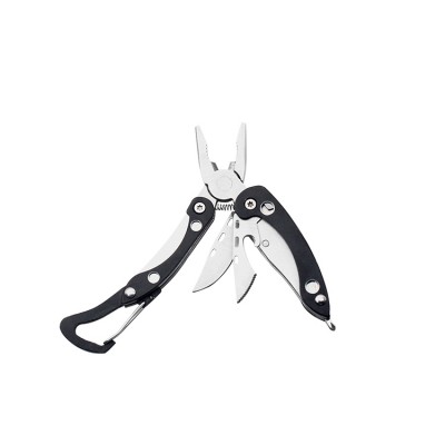 Black 420 Stainless Steel Aluminum Oxide Function Pliers Pocket Multi Tools